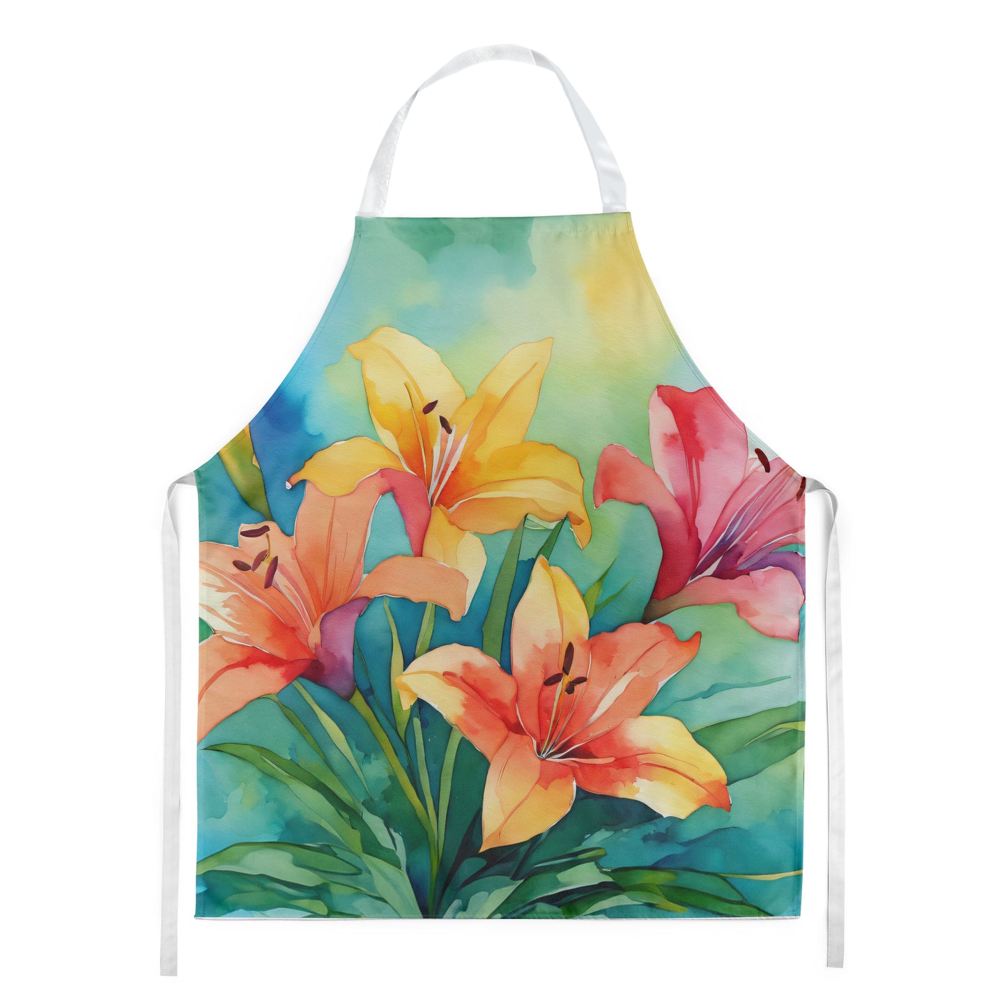 Buy this Lilies in Watercolor Apron