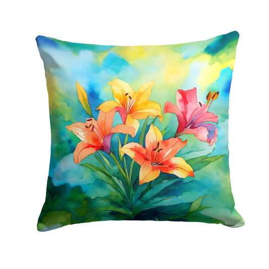 Buy this Lilies in Watercolor Throw Pillow