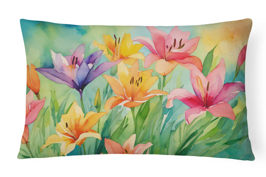 Buy this Lilies in Watercolor Throw Pillow