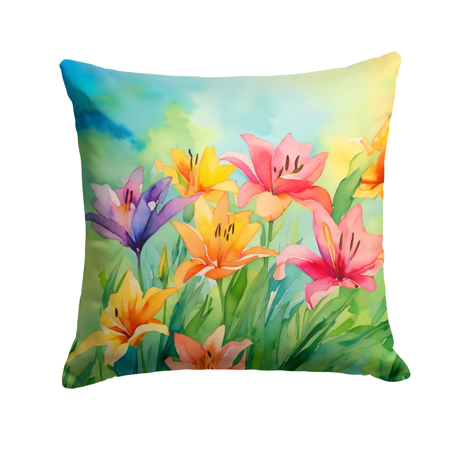 Buy this Lilies in Watercolor Throw Pillow