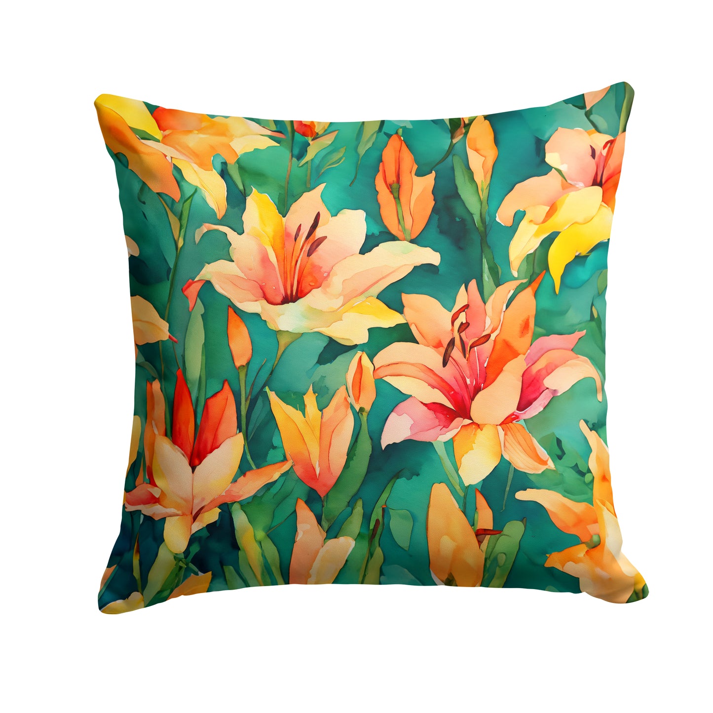 Buy this Lilies in Watercolor Throw Pillow