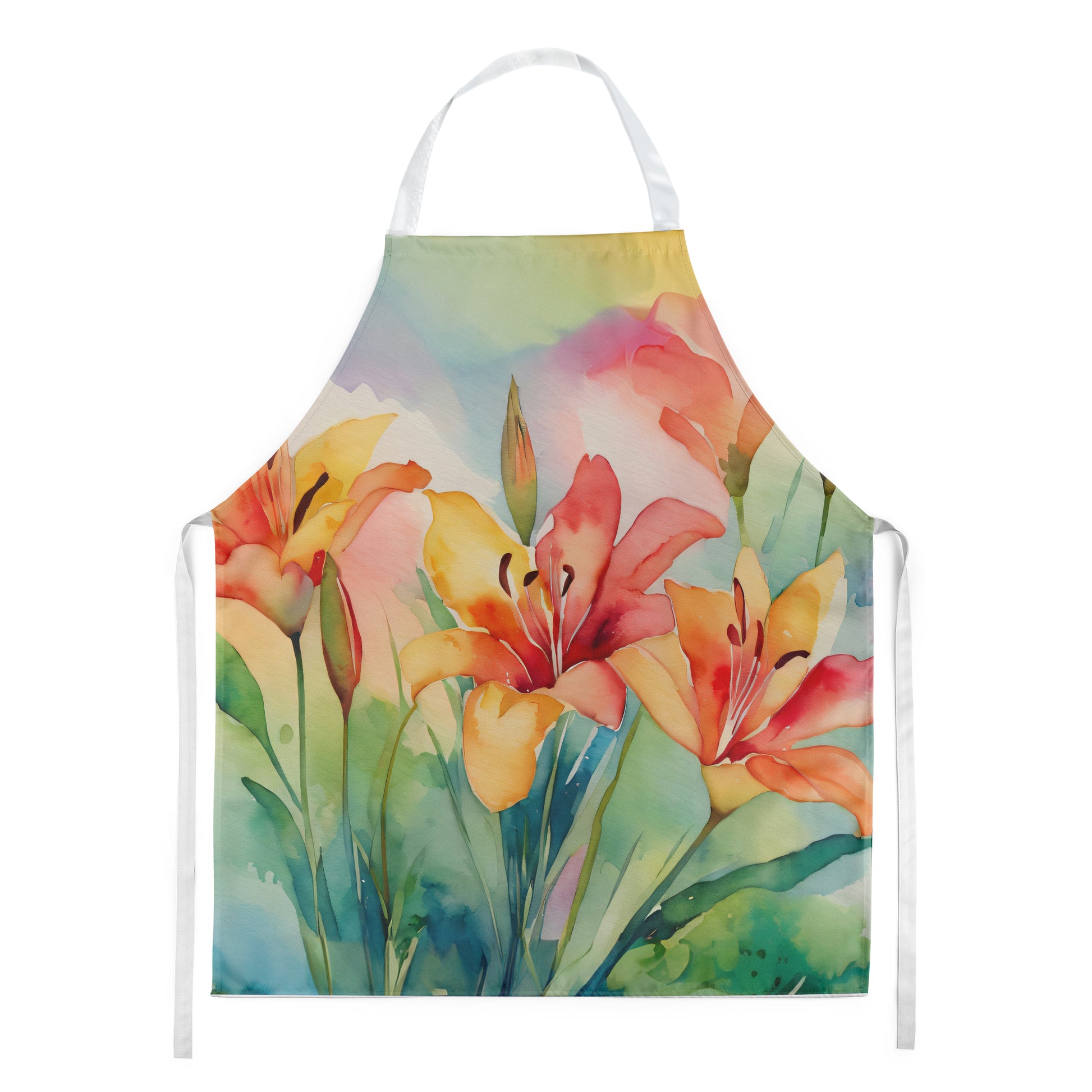 Buy this Lilies in Watercolor Apron