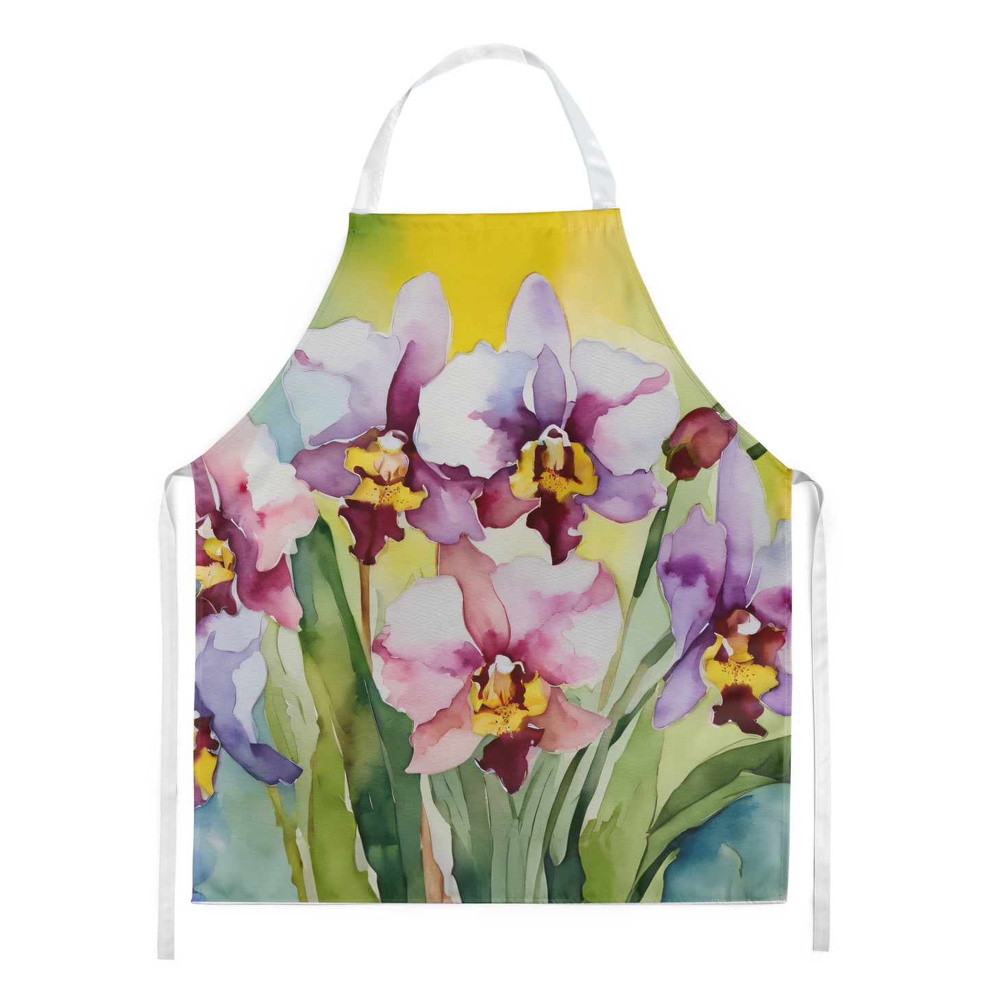 Buy this Orchids in Watercolor Apron