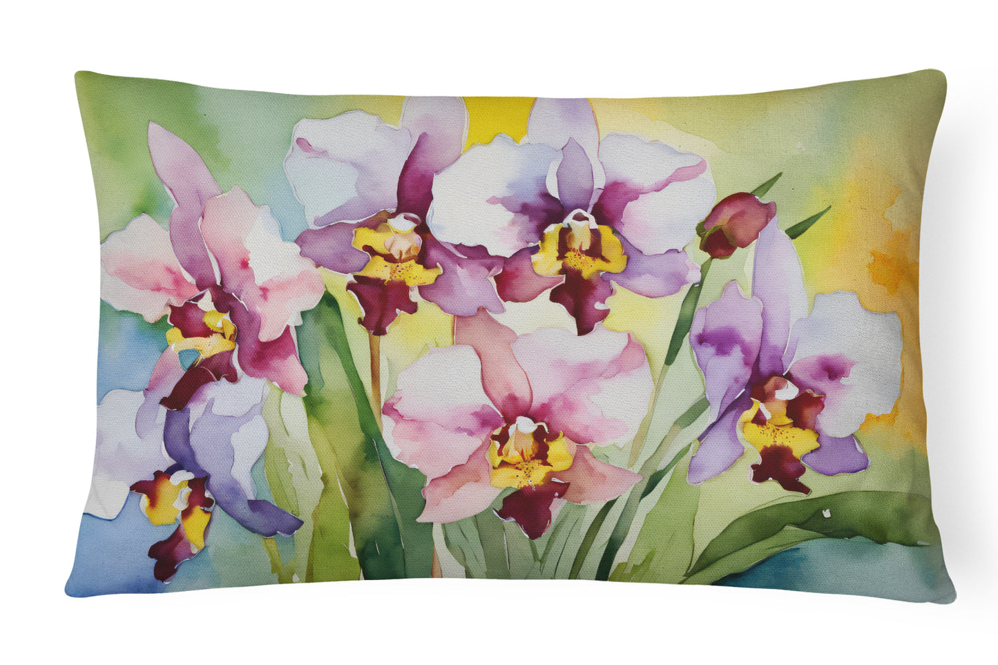 Buy this Orchids in Watercolor Throw Pillow