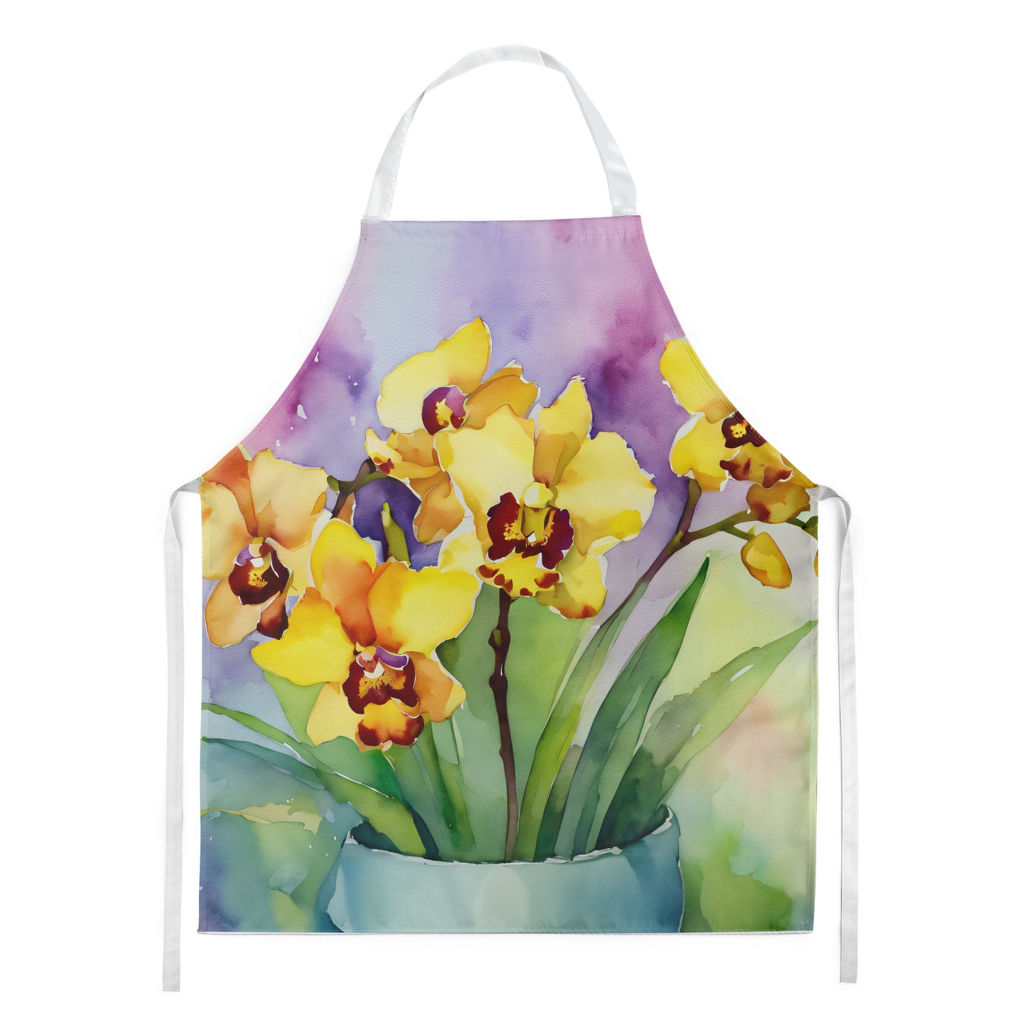 Buy this Orchids in Watercolor Apron