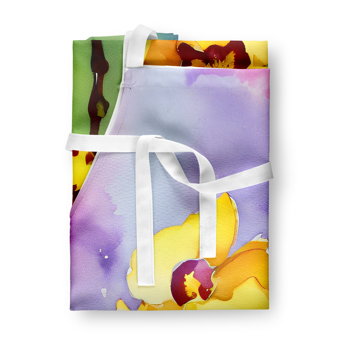 Orchids in Watercolor Apron