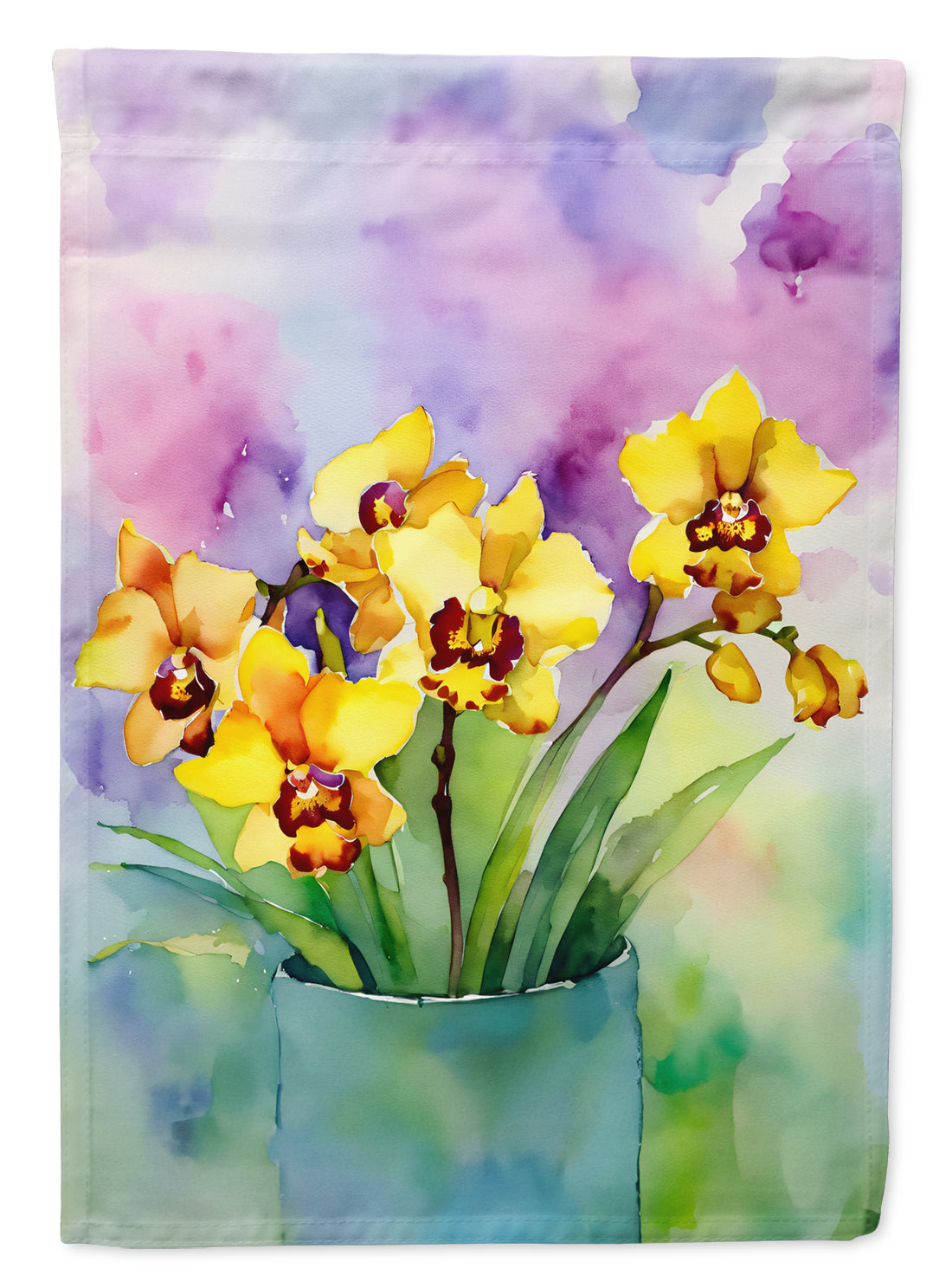 Buy this Orchids in Watercolor Garden Flag