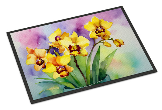 Buy this Orchids in Watercolor Doormat