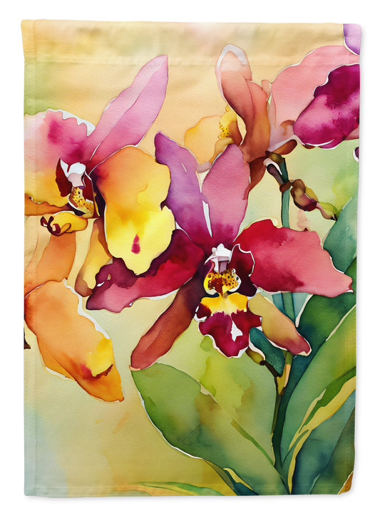 Buy this Orchids in Watercolor Garden Flag