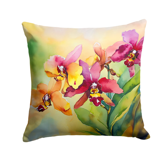 Buy this Orchids in Watercolor Throw Pillow