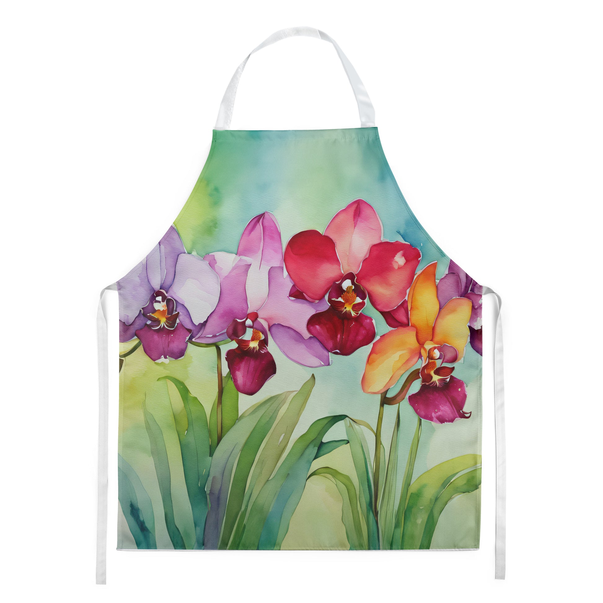 Buy this Orchids in Watercolor Apron