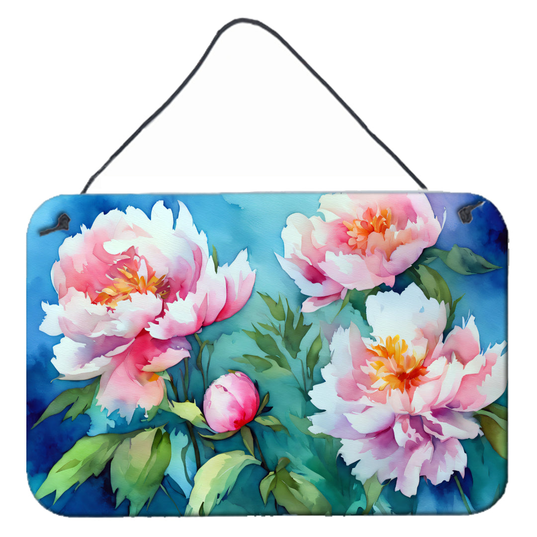 Buy this Peonies in Watercolor Wall or Door Hanging Prints