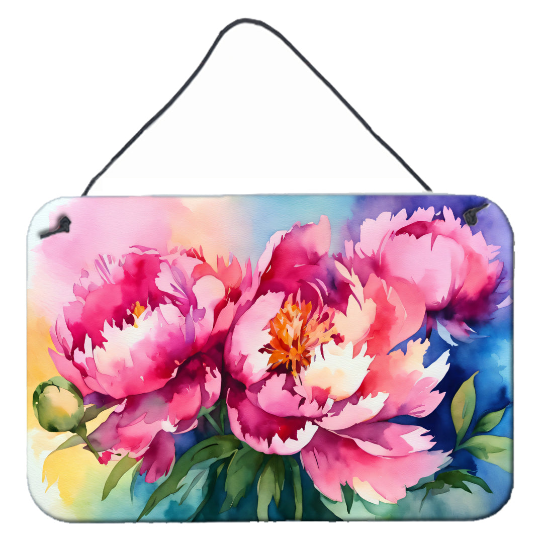 Buy this Peonies in Watercolor Wall or Door Hanging Prints