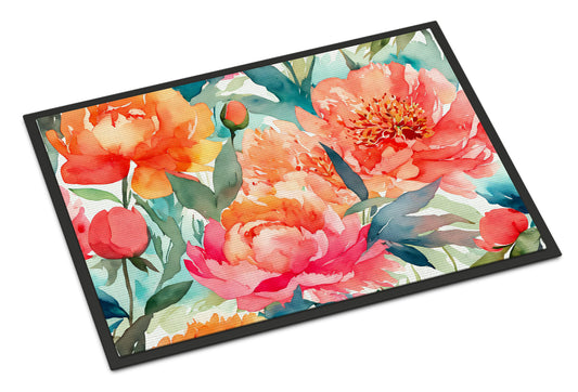 Buy this Peonies in Watercolor Doormat