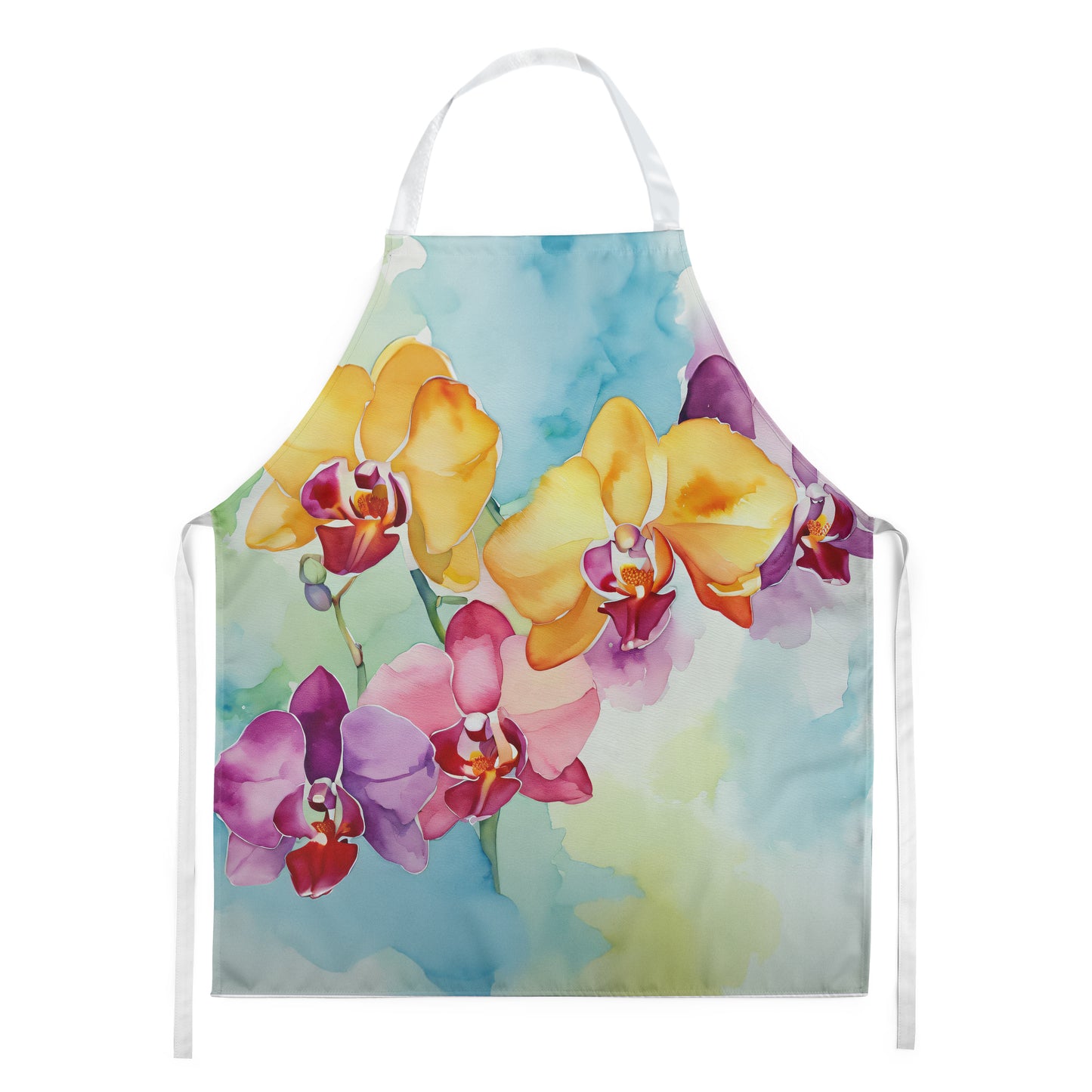 Buy this Orchids in Watercolor Apron