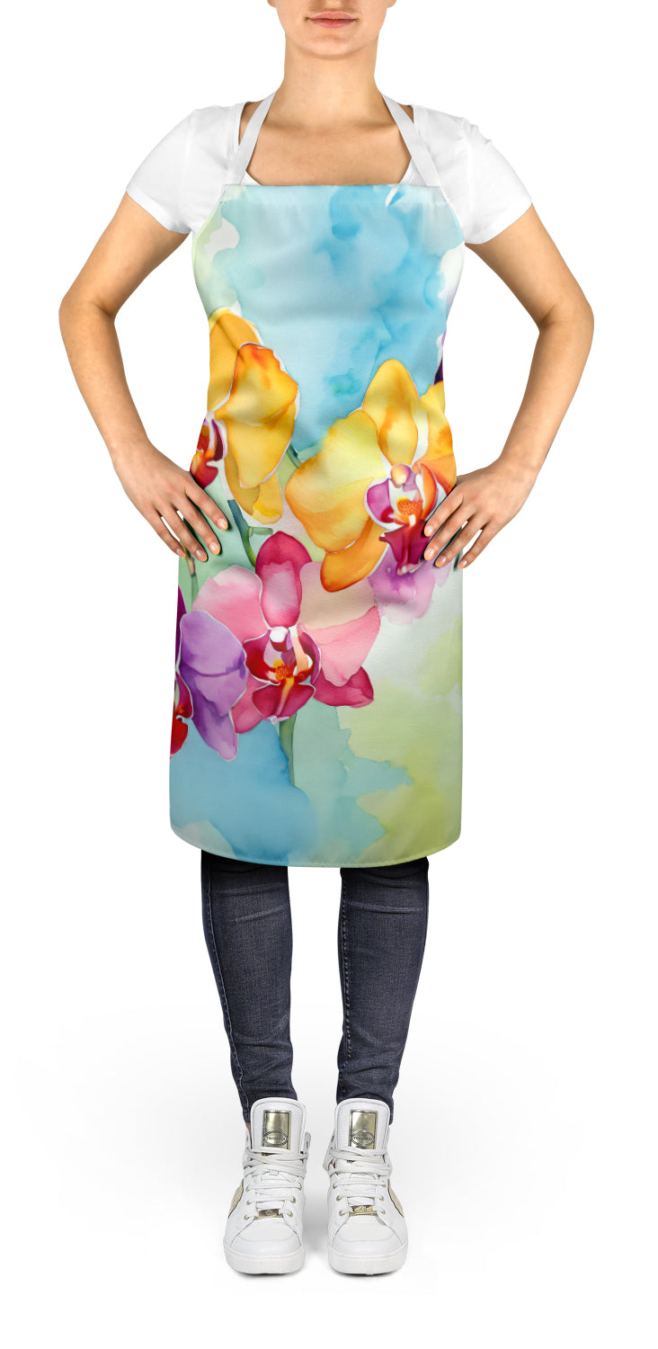 Orchids in Watercolor Apron