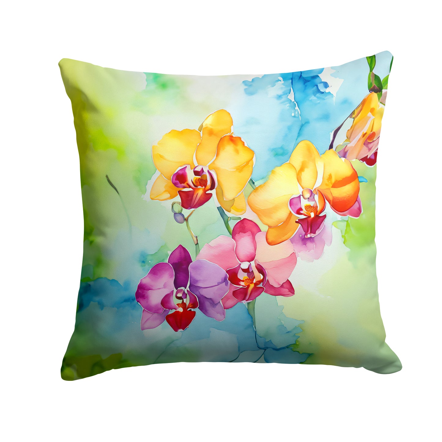 Buy this Orchids in Watercolor Throw Pillow