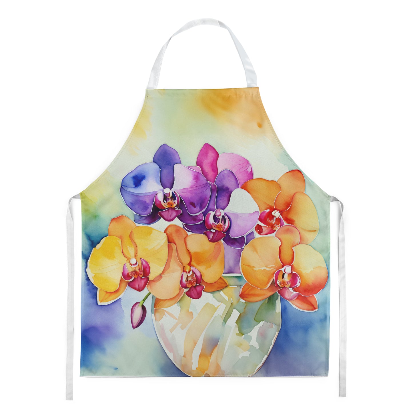 Buy this Orchids in Watercolor Apron