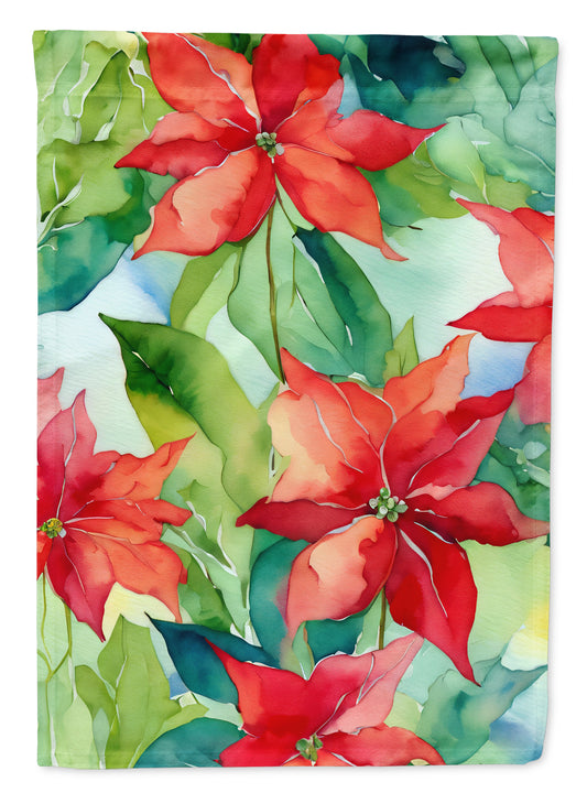Buy this Poinsettias in Watercolor House Flag