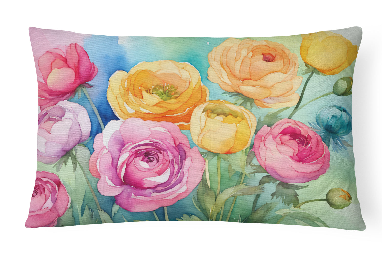 Buy this Ranunculus in Watercolor Throw Pillow