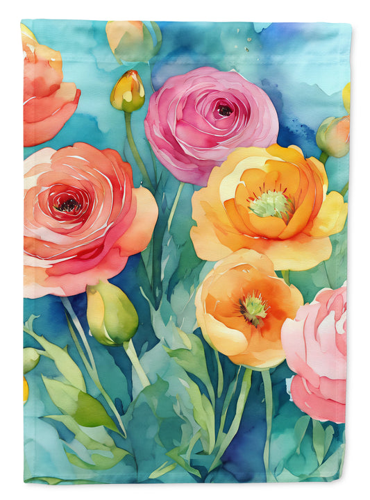 Buy this Ranunculus in Watercolor House Flag