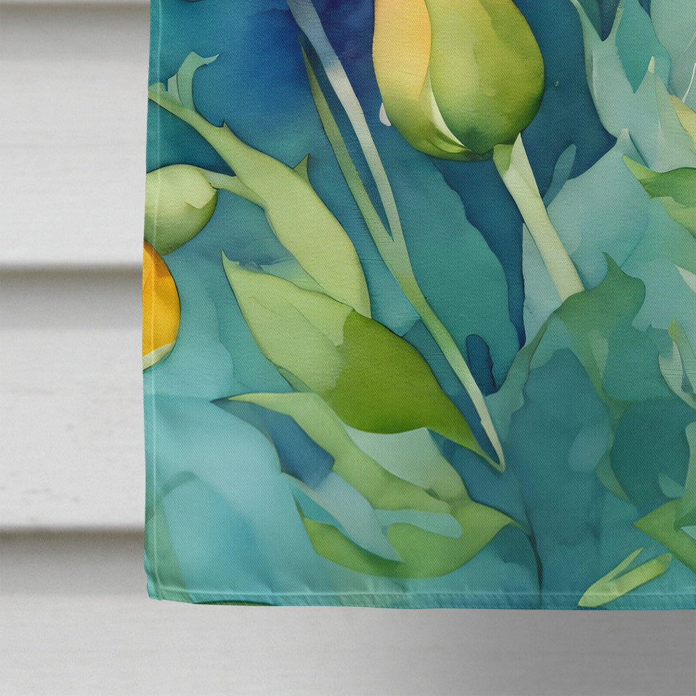 Ranunculus in Watercolor House Flag