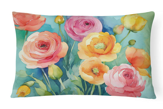 Buy this Ranunculus in Watercolor Throw Pillow