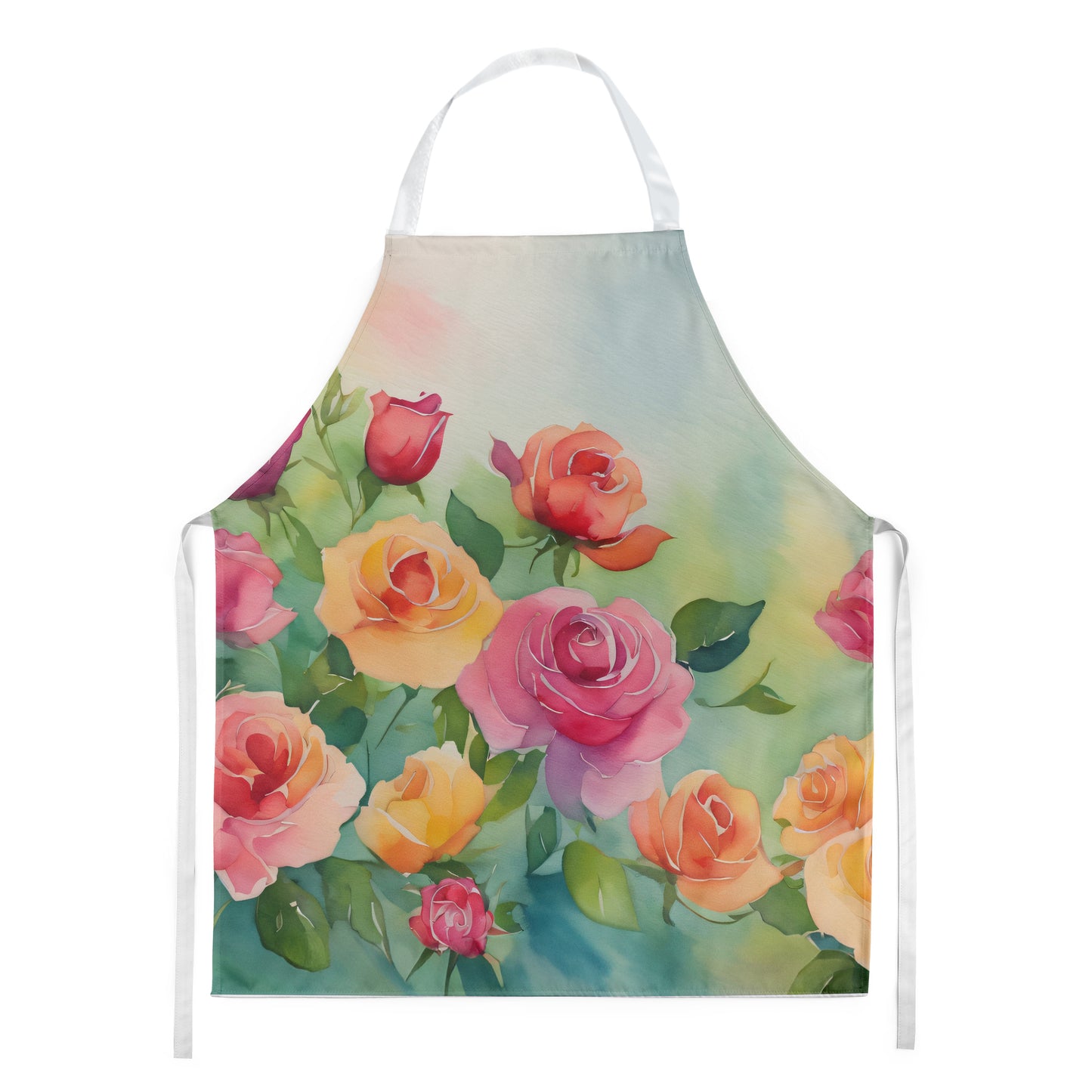 Buy this Roses in Watercolor Apron