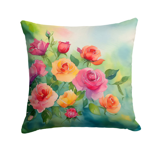 Buy this Roses in Watercolor Throw Pillow