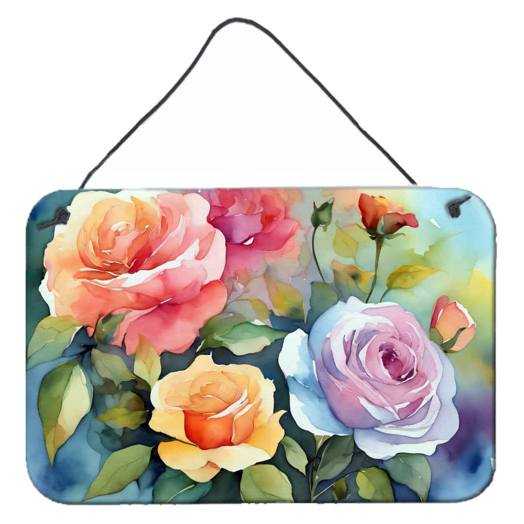 Buy this Roses in Watercolor Wall or Door Hanging Prints