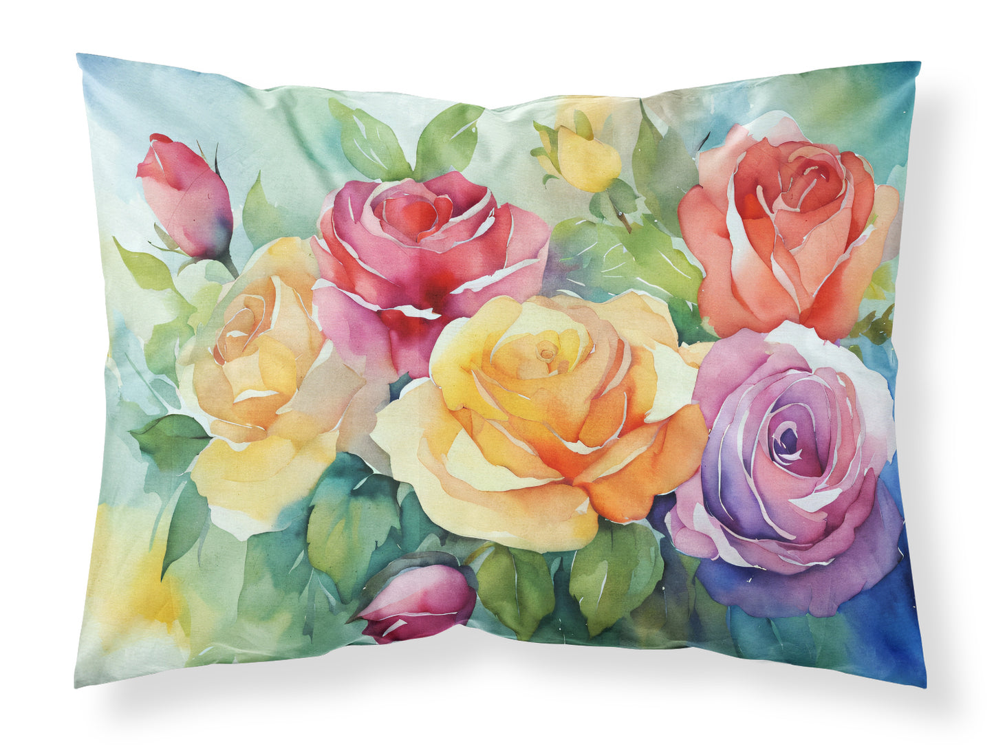 Buy this Roses in Watercolor Standard Pillowcase