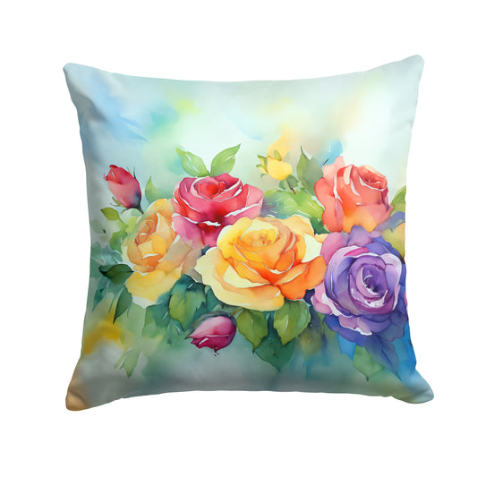 Buy this Roses in Watercolor Throw Pillow