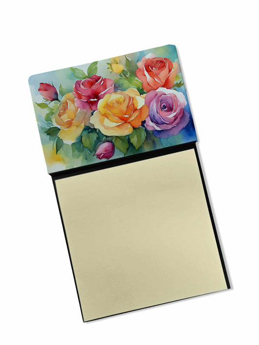 Buy this Roses in Watercolor Sticky Note Holder