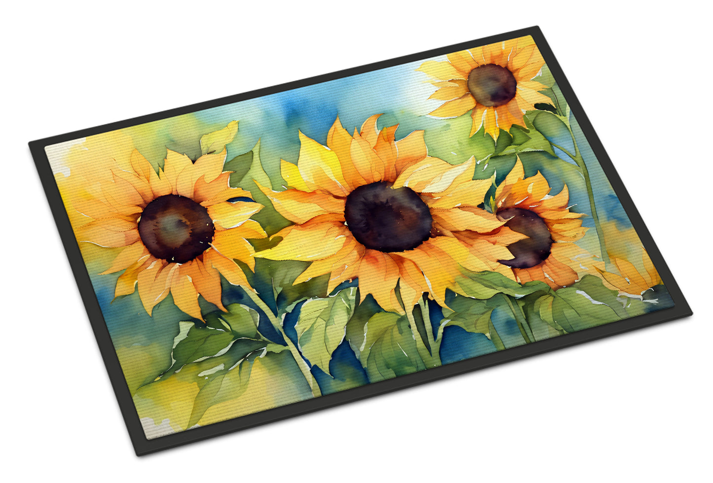 Buy this Sunflowers in Watercolor Doormat