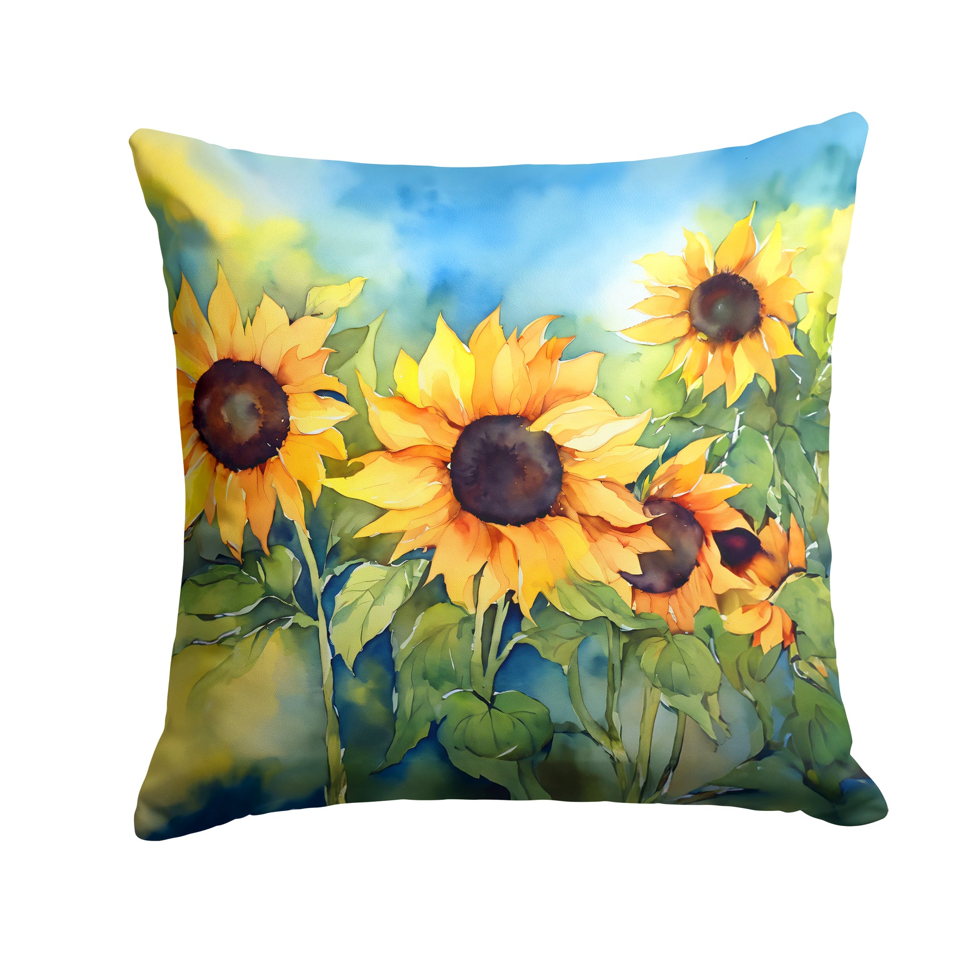 Buy this Sunflowers in Watercolor Throw Pillow