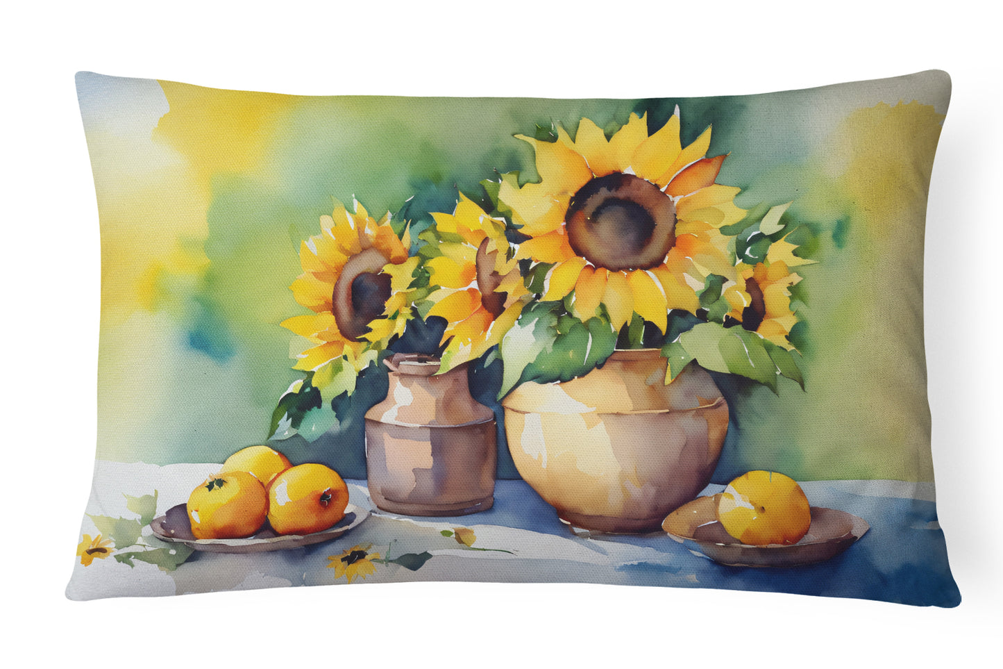 Buy this Sunflowers in Watercolor Throw Pillow