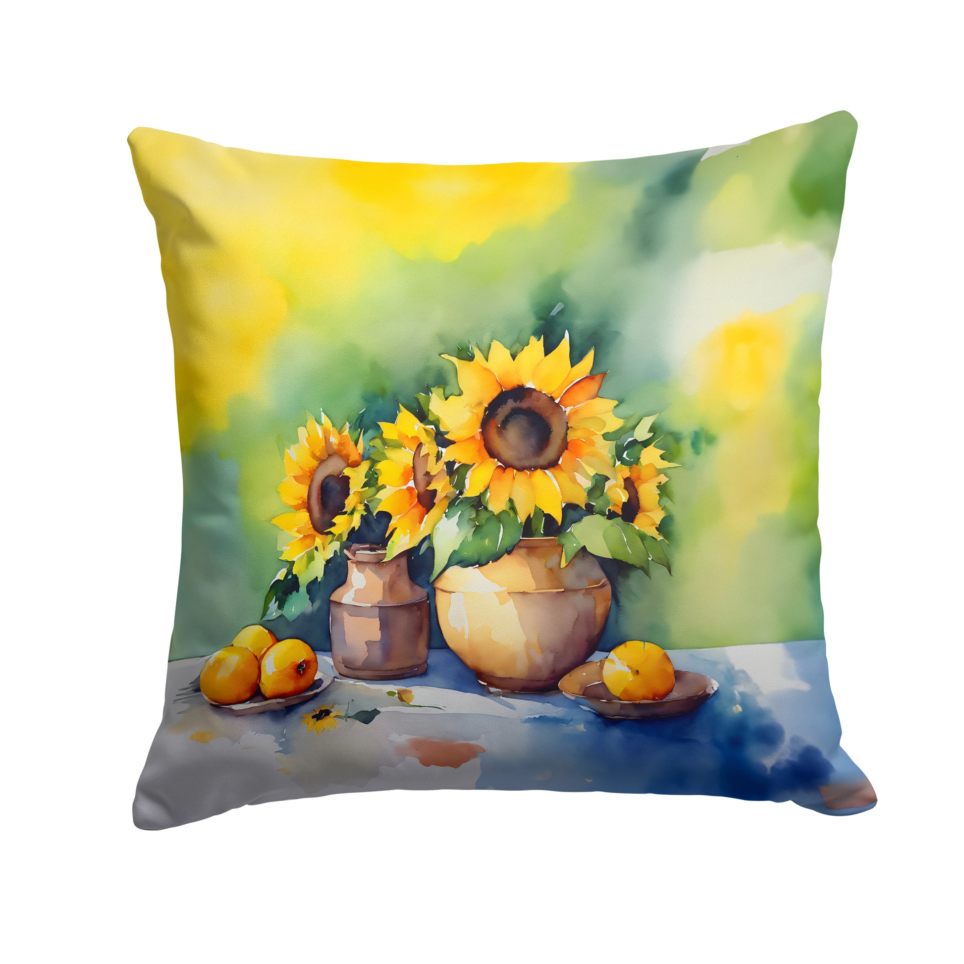 Buy this Sunflowers in Watercolor Throw Pillow