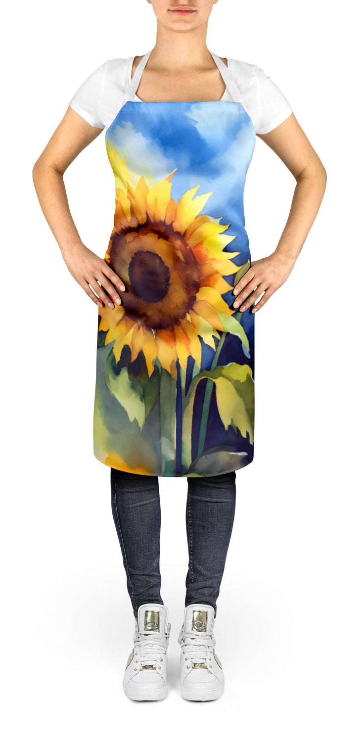 Sunflowers in Watercolor Apron