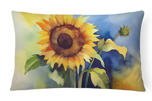 Buy this Sunflowers in Watercolor Throw Pillow