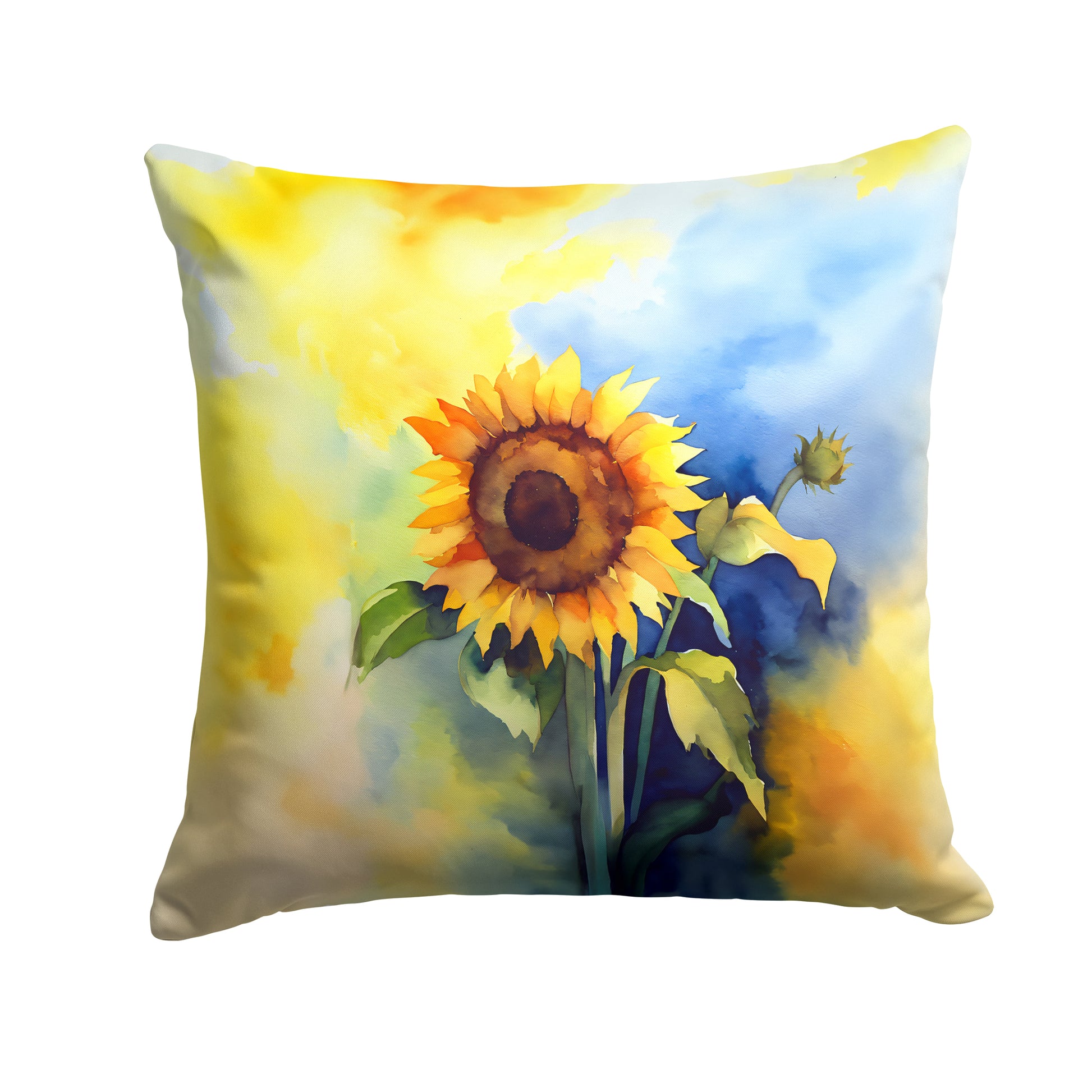 Buy this Sunflowers in Watercolor Throw Pillow