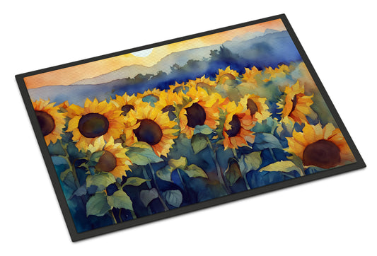 Buy this Sunflowers in Watercolor Doormat