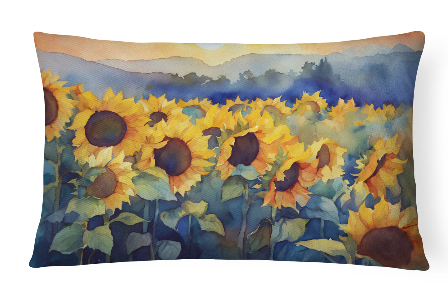 Buy this Sunflowers in Watercolor Throw Pillow