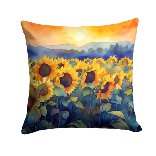 Buy this Sunflowers in Watercolor Throw Pillow