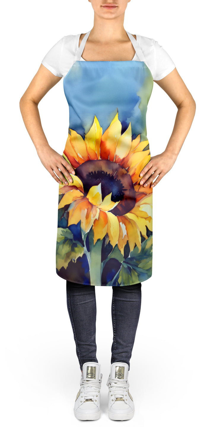 Sunflowers in Watercolor Apron