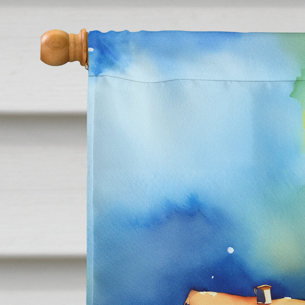 Sunflowers in Watercolor House Flag