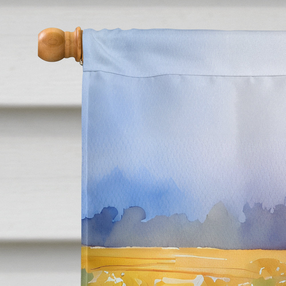 Sunflowers in Watercolor House Flag