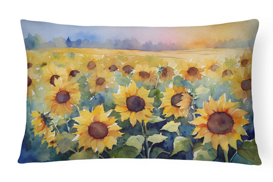 Buy this Sunflowers in Watercolor Throw Pillow