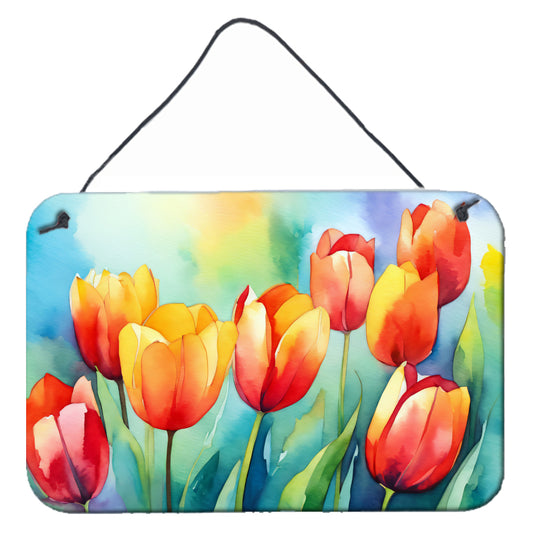 Buy this Tulips in Watercolor Wall or Door Hanging Prints