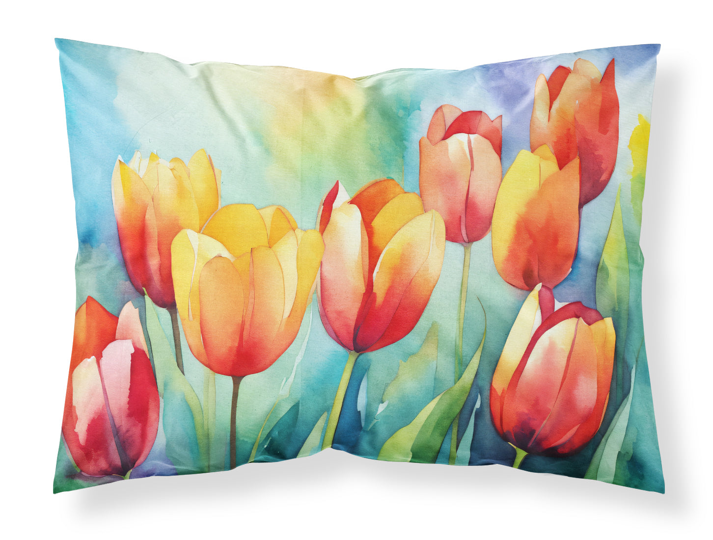 Buy this Tulips in Watercolor Standard Pillowcase