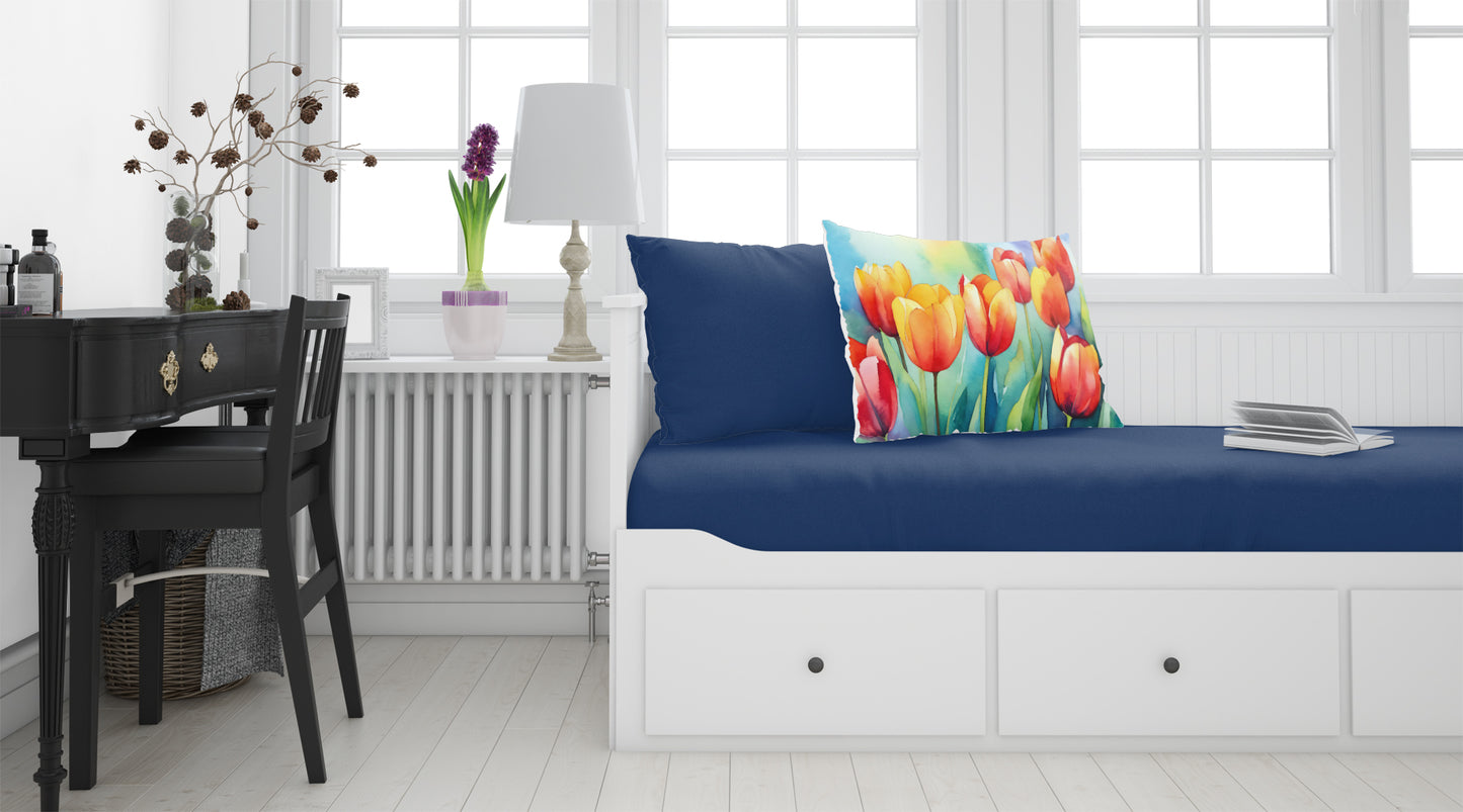 Tulips in Watercolor Standard Pillowcase